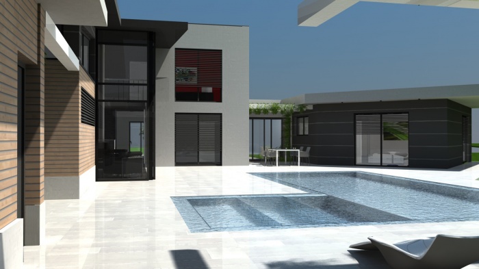terrasse couverte en zinc