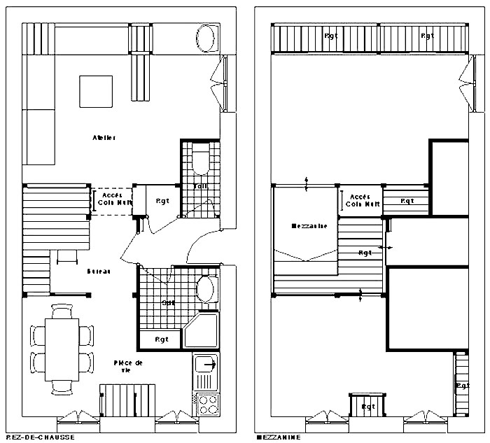 plan appartement t1 bis