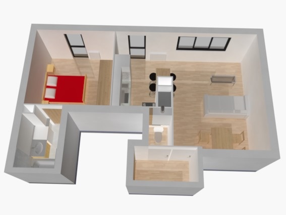 RNOVATION APPARTEMENT J. : 3D aprs