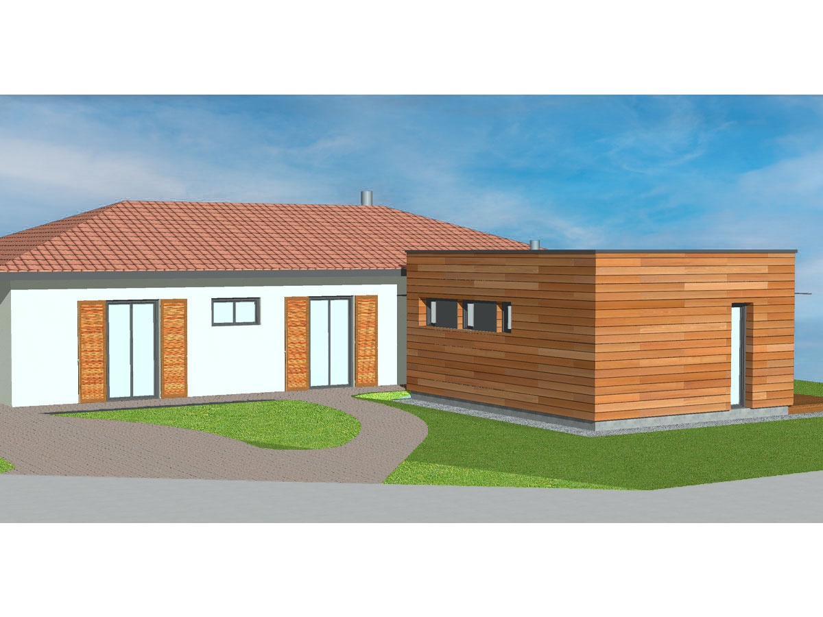 Extension/r�novation d'une maison � Ternay : 02_Extension-maison-bois_Ternay