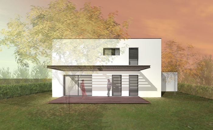 Maison contemporaine : 03_Maison b�ton_Soucieu