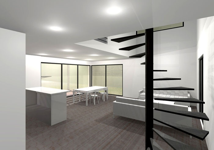 Maison contemporaine : 04_Maison b�ton_Soucieu