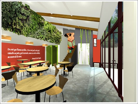 Concour  pour le caf� du Mus�e Gadagne. : d�coration caf� gadagne