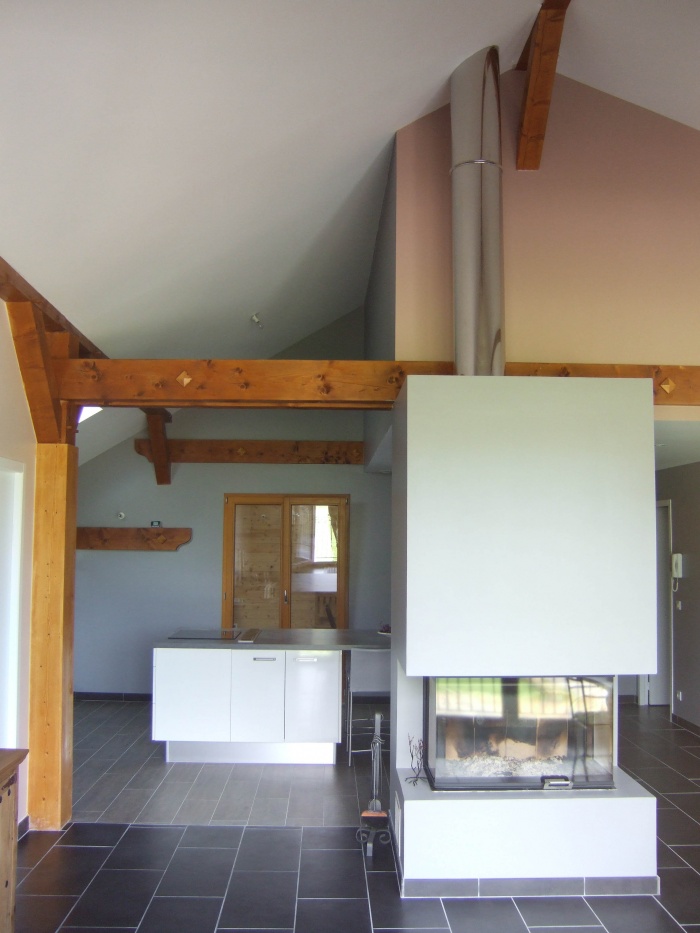 R�habilitation Toletti : Po�le � bois