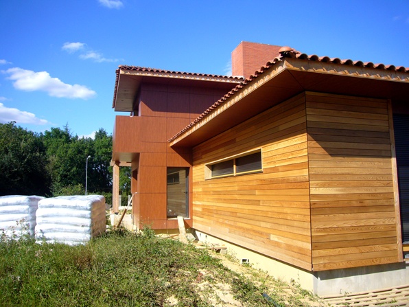 maison bioclimatique bois (32) : bardage bois 1