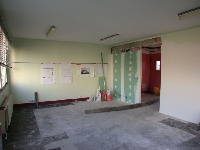 R�habilitation d'un bureau de dessin : Pendant travaux