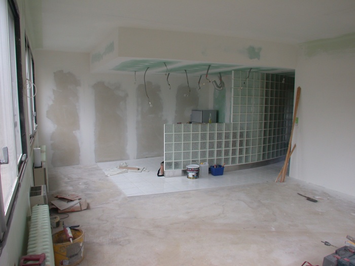 R�habilitation d'un bureau de dessin : Pendant travaux