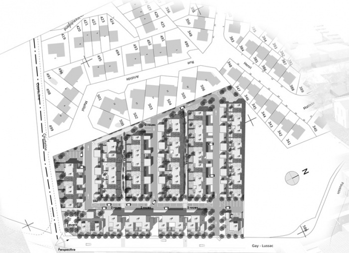 CONSTRUCTION DE 69 LOGEMENTS (en cours d'tudes) : Plan de masse