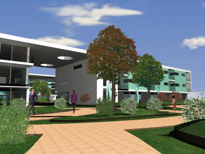Concours Europan 9me dition : Vue des logements depuis les jardins