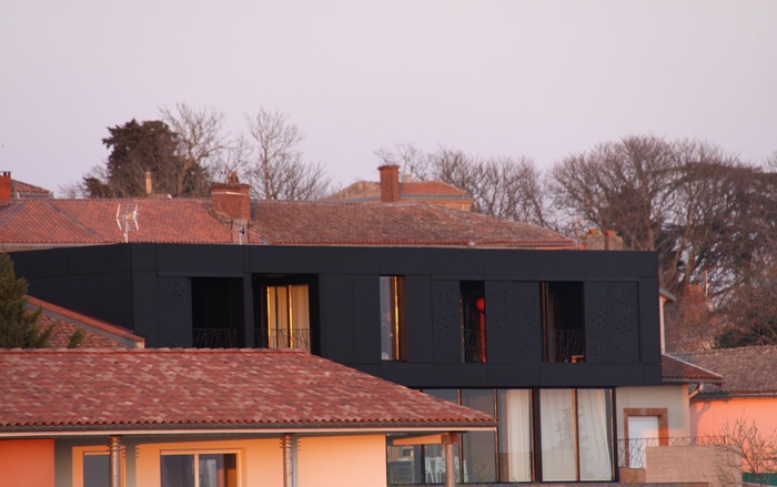 Maison Noire (de bton et d'acier) - Maison rsolument contemporaine au coeur de Lauzerville (31) : image_projet_mini_50084