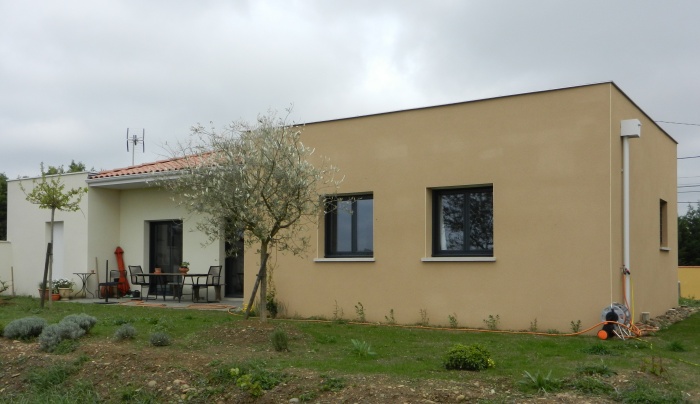 Construction d'une maison individuelle : Faade arrire.JPG