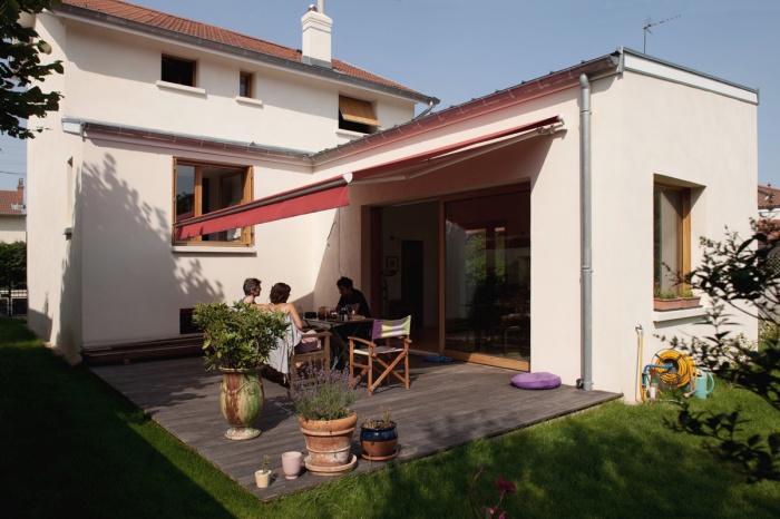r�novation extension d'une maison ouvri�re : terrasse