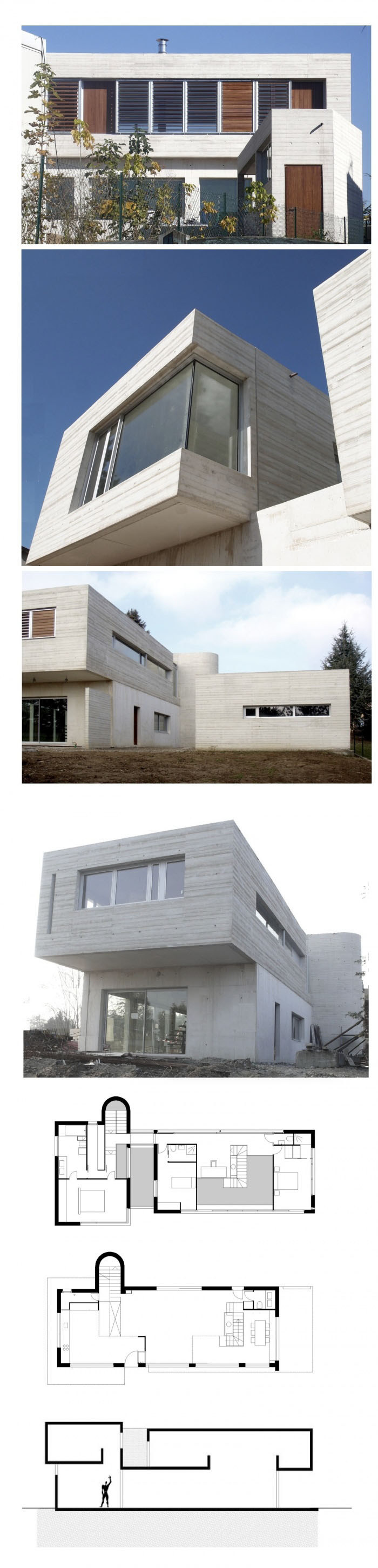 Maison en b�ton blanc