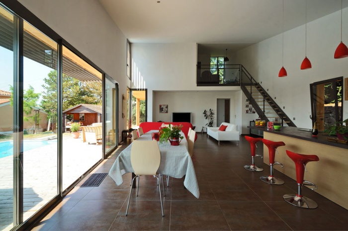 Maison contemporaine bois & ouate de cellulose / Basse �nergie : 06_PARA