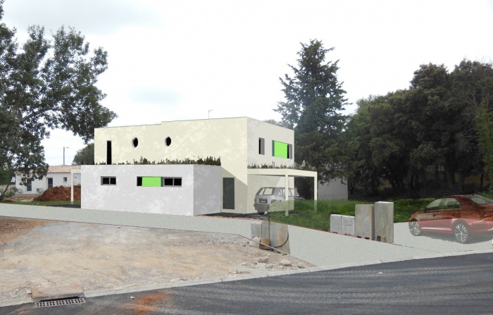 2 villas groupées contemporaine : image insertion def