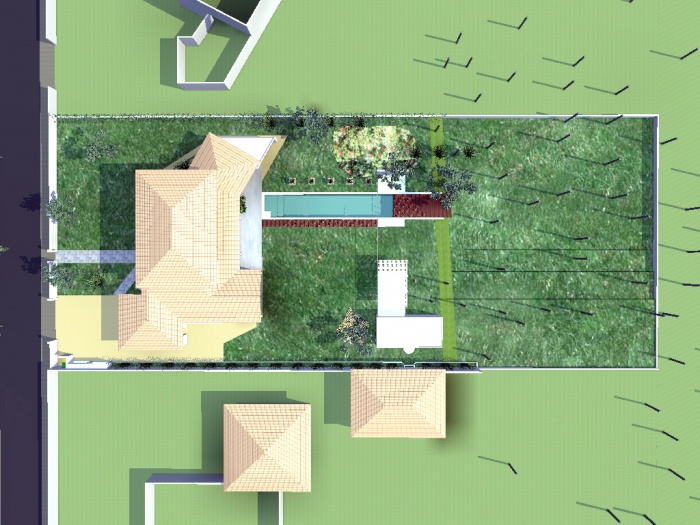 Piscine & paysage : plan masse