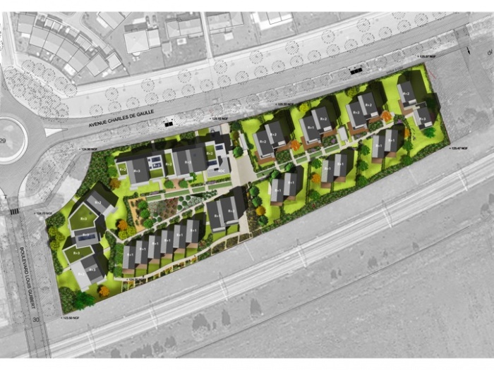 SY 31 - CONSTRUCTION 82 LOGEMENTS ECOLOGIQUES : plan de masse