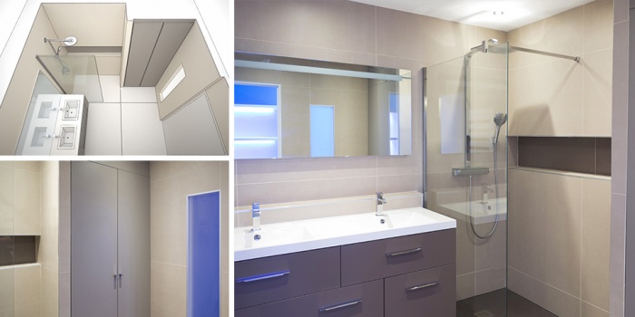 R�novation d'un duplex sur le toit : SDB