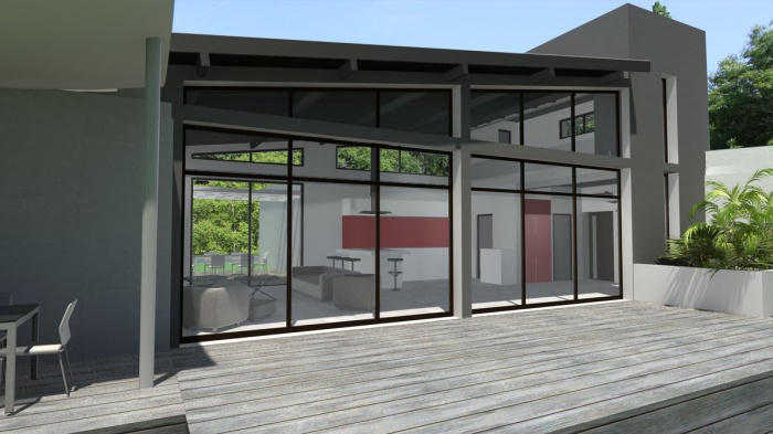 Construction d'une maison contemporaine à toits terrasse et zinc : Maison-contemporaine-toit-terrasse-monopente-zinc-2