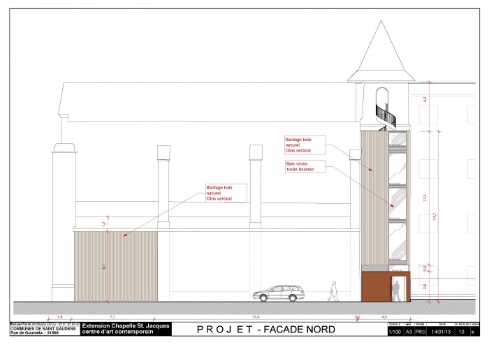 Rhabilitation et extension du centre d'art contemporain La Chapelle St-Jacques : Faade Nord Chapelle pdf