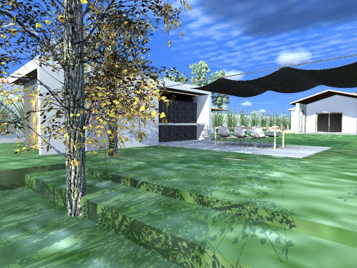 Piscine & paysage : le volume arbi de jardin avec cuisine d't