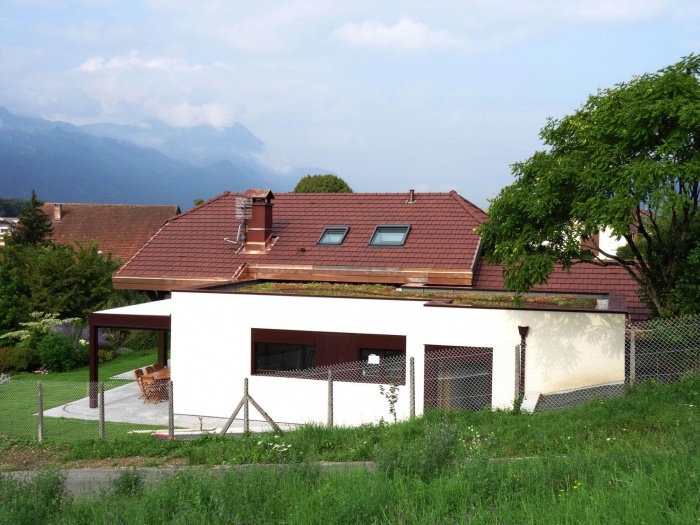 R�habilitation et extension maison : Vue partie extension