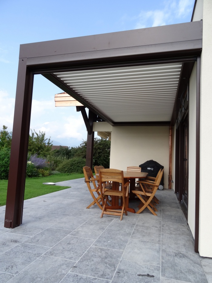 R�habilitation et extension maison : Pergola bioclimatique